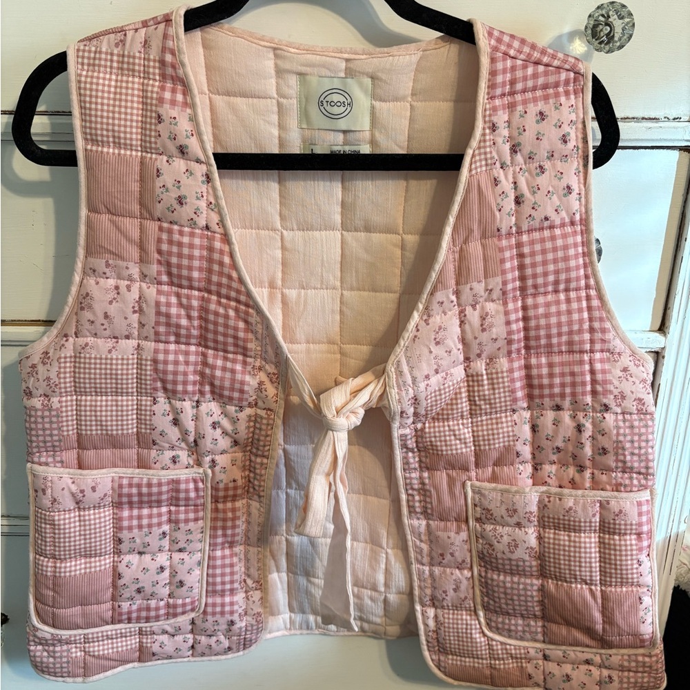 Stoosh Light Pink Quilted Vest